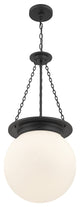 Manor 3-Light Pendant, Matte Black, Matte Black