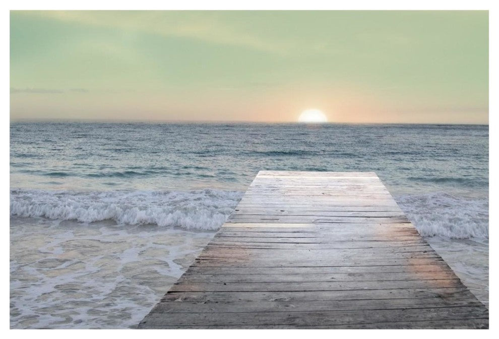 "Sunrise Dock" Digital Paper Print by Sue Schlabach, 62"x42"
