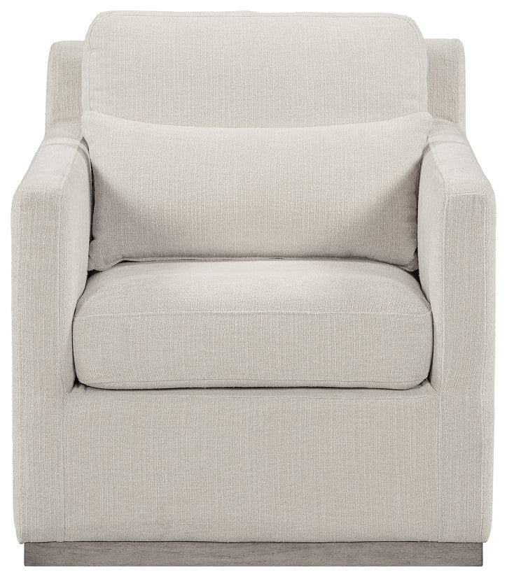 Upholstered Fabric Armchair, Cream