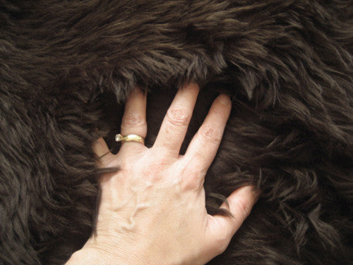 Classic Brown Bear Faux Fur Rectangle Rug, 40"x55"