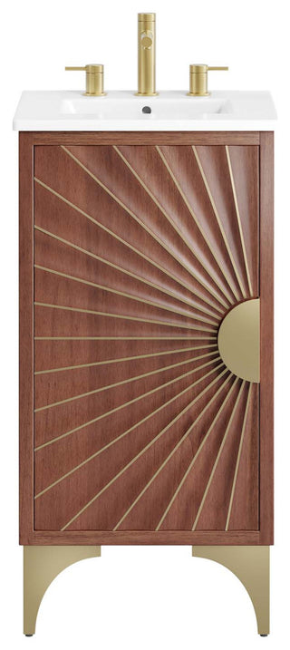 Daylight 18" Bathroom Vanity, White Walnut