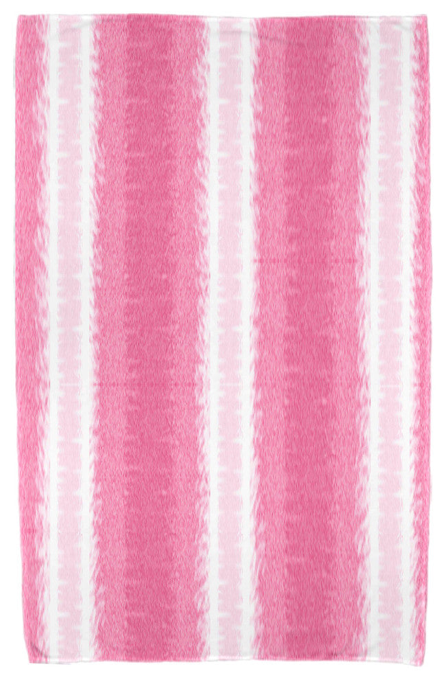 Sea Lines, Stripe Print Beach Towel, Pink
