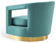 Armchair Accent Chair, Velvet, Blue, Modern, Living Lounge Hotel Hospitality