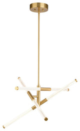 Avalon LED Pendant in Muted Brass