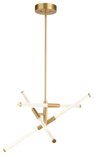 Avalon LED Pendant in Muted Brass