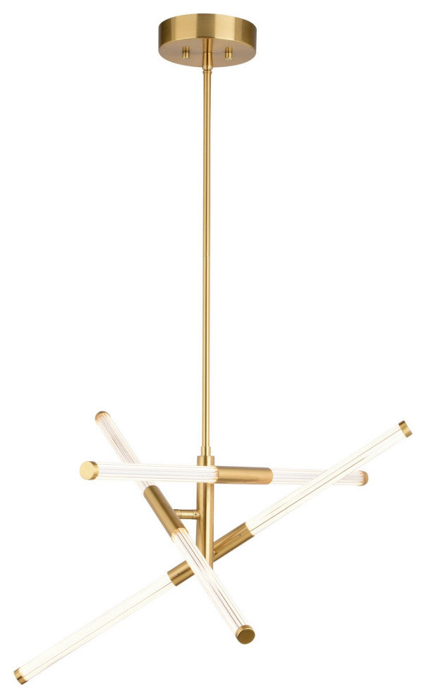 Avalon LED Pendant in Muted Brass