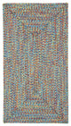 Sea Pottery Concentric Braided Rectangle Rug, Bright Multi, 8''x11''
