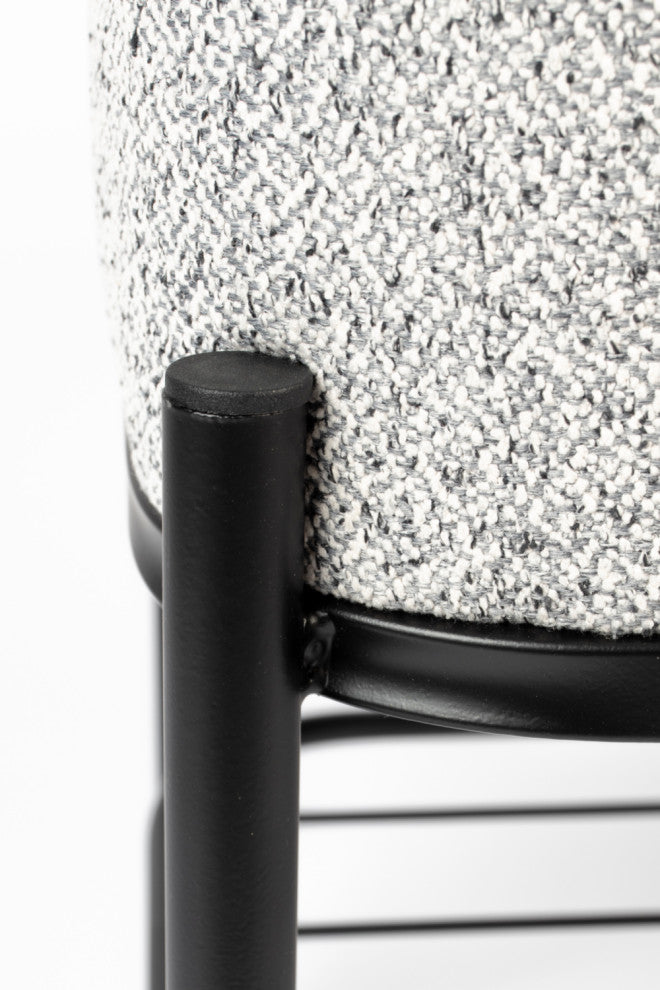 Gray Upholstered Bench | DF Milou