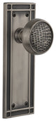 Mission Plate Privacy Craftsman Knob, Antique Pewter