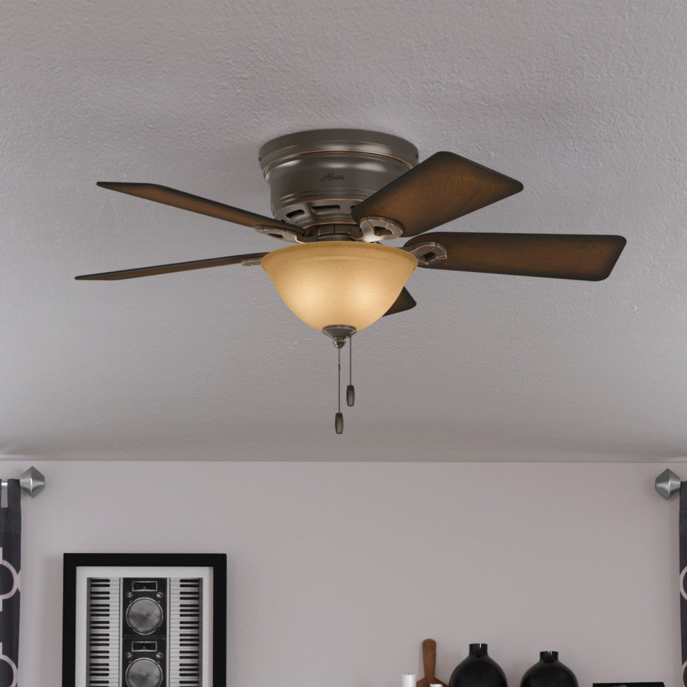 Hunter Fan Company 42" Conroy Onyx Bengal Ceiling Fan With Light