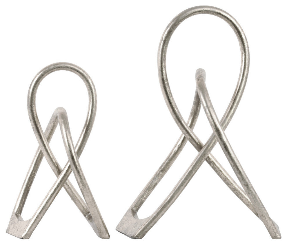 Blair Metal Abstracts Decor, 2-Piece Set, Gray