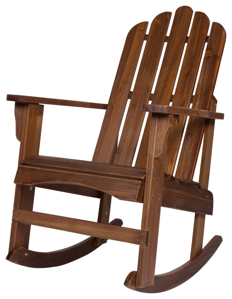 Shine Company Marina II Porch Rocker With Hydro-Tex Finish, Oak