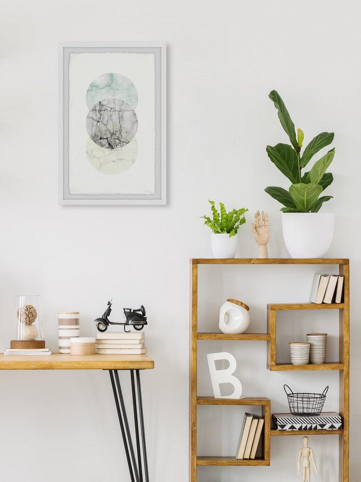 "Metallic Marble" Framed Painting Print, 30"x45"