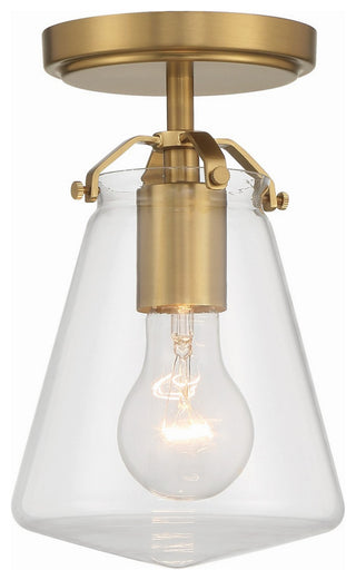 Voss 1-Light Semi Flush Mount, Luxe Gold