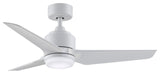 Fanimation TriAire Custom Ceiling Fan with LED Light, Matte White, 44"