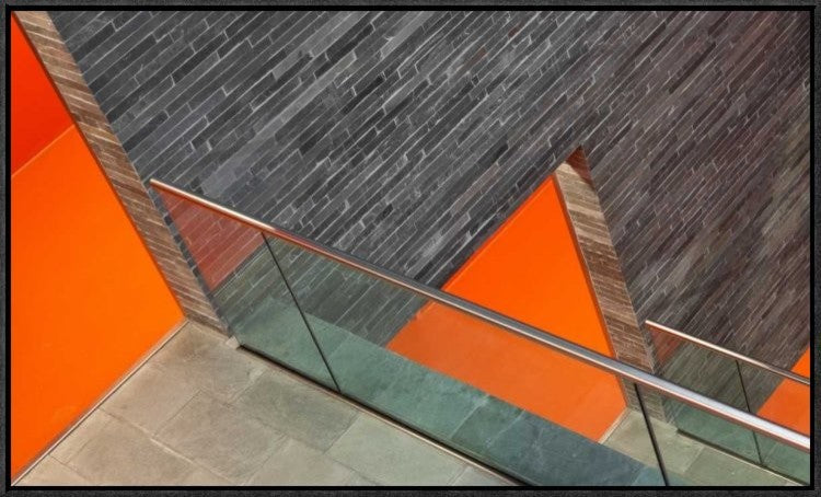 "Repeat The Orange" Framed Canvas Giclee by Jeroen Van De, 31x18"