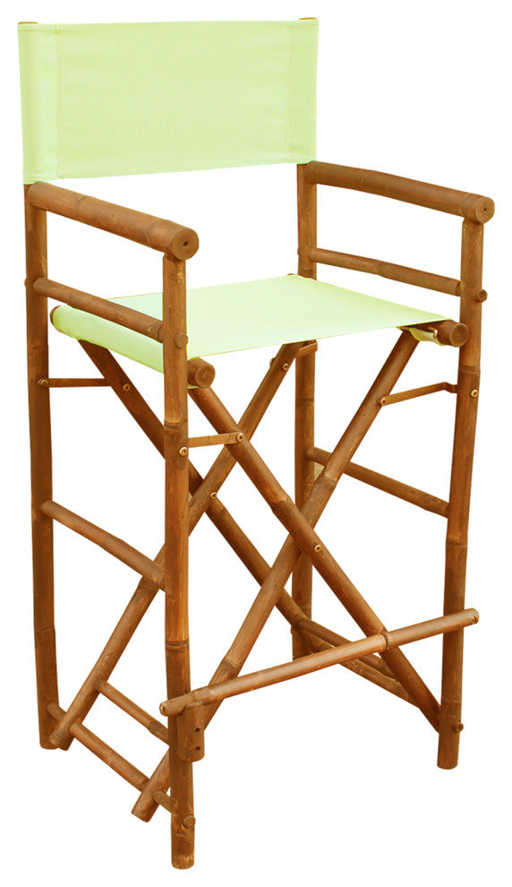 Bamboo High Director Chair, Set of 2, Celadon