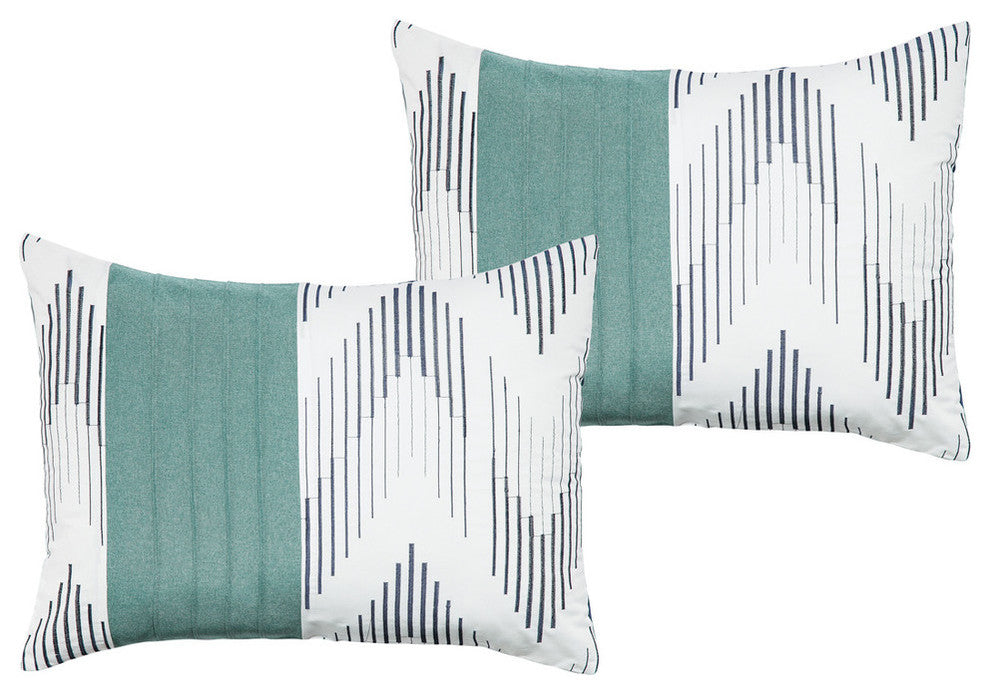 Kendra Embroidery 7 Piece Comforter Set, Queen