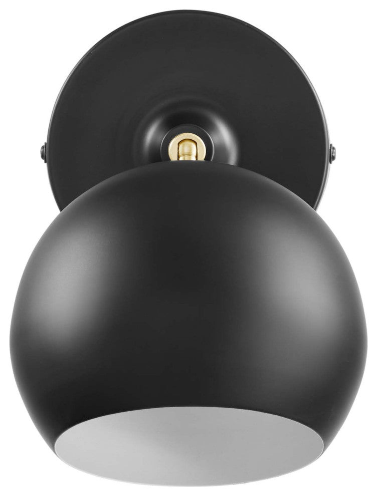 Chalice 4" Swing-Arm Metal Wall Sconce, Black