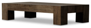 Abaso Rectangular Coffee Table Ebony Rustic Wormwood Oak