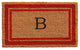 Red Border 24"x36" Monogram Doormat, Letter B