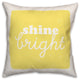 Shine Bright Yellow 18x18 Spun Poly Pillow