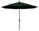 11' Aluminum Umbrella Collar Tilt Matted Black, Hunter Green