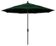 11' Aluminum Umbrella Collar Tilt Matted Black, Hunter Green
