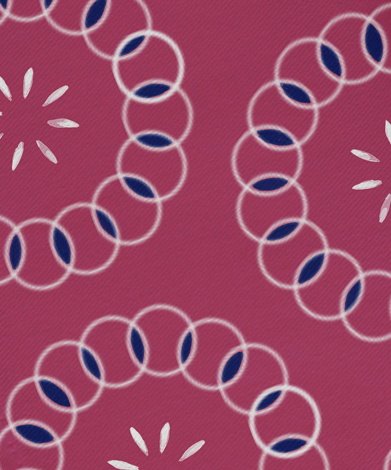 Happiness Is? Floral Print Napkin, Pink Cheeks, Set of 4
