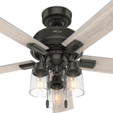 Hunter 52" Hartland Noble Bronze Ceiling Fan With LED Light Kit and Pull Chain