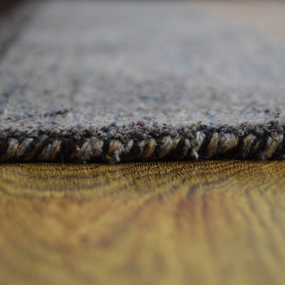HAND KNOTTED LOOM SILK ECO-FRIENDLY RUG-8'x10',Rectangle,Brown Beige,Contemporar