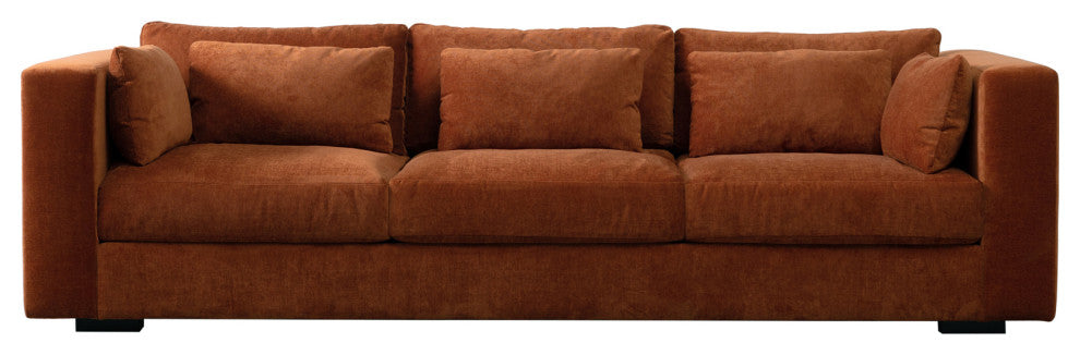 Las Vegas Clive Sofa, Texture Velvet Terracotta