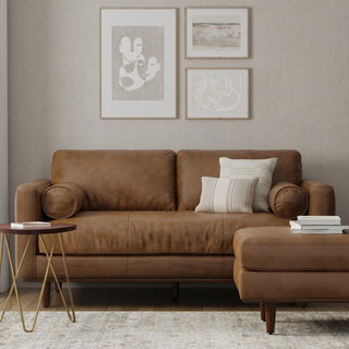 Morrison 72 inch Sofa, Caramel Brown