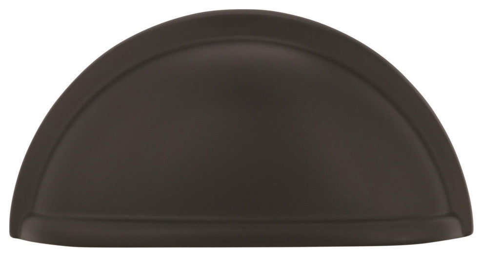 Amerock Traditional 3" 76 mm Center-to-Center Cabinet Cup Pull, Matte Black, Sin