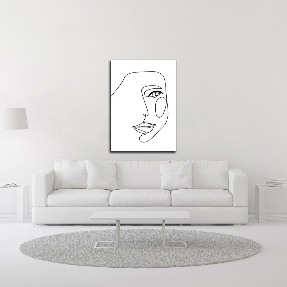 Face Line 1 by Design Fabrikken, Print on Canvas, 30"x42"