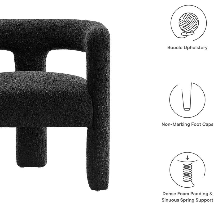 Kayla Boucle Upholstered Armchair