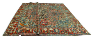 Fine Vintage Bakhtiari Qudoos Rust/Black Rug, 9'8 x 11'10