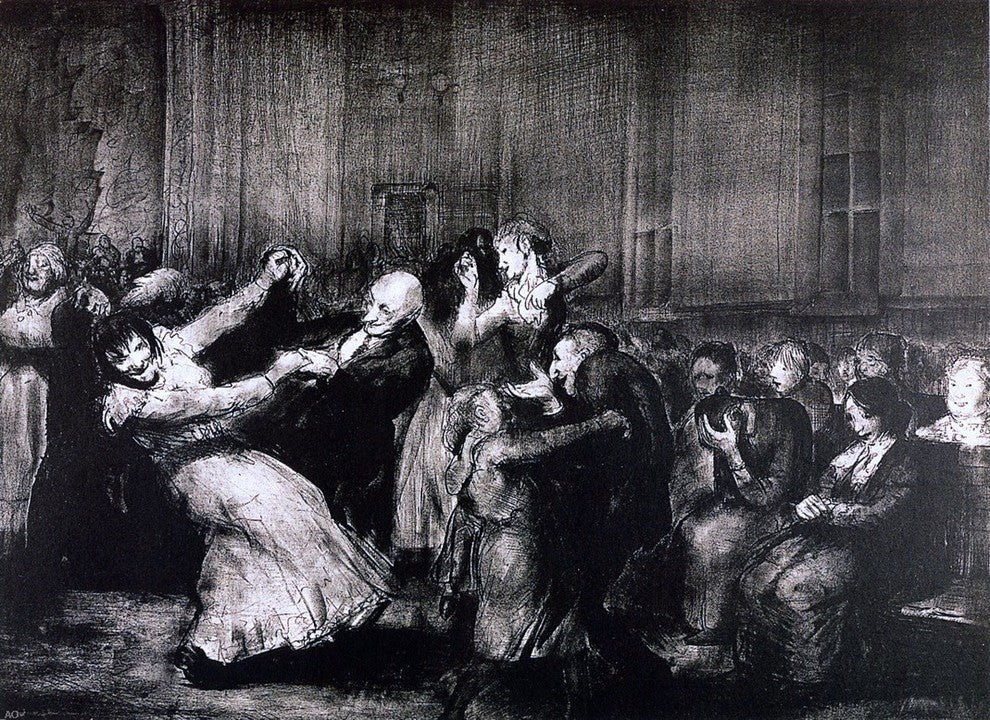 George Wesley Bellows Dance in a Madhouse Gallery Wrap Canvas, 21"x28"