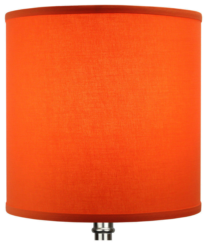 FenchelShades Drum Lampshade 12"x12"x12", Linen Carrot