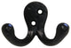 RCH Decorative Iron Wall Hook, 1.3 Inch, Various Finishes, Black, 1.3 Inch