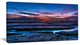 "Exotic Dark Blue Coquina Dawn" Beach Canvas Wall Art, 32"x16"