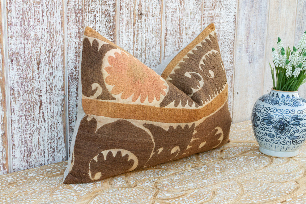 Zalla Thuja Suzani Lumbar Pillow