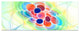 Fractal Virus under Microscope, Abstract Wall Art Canvas, 83"x32", 7 Panels