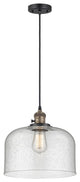 INNOVATIONS 201CSW-BAB-G74-L-LED 1-Light Mini Pendant Black Antique Brass