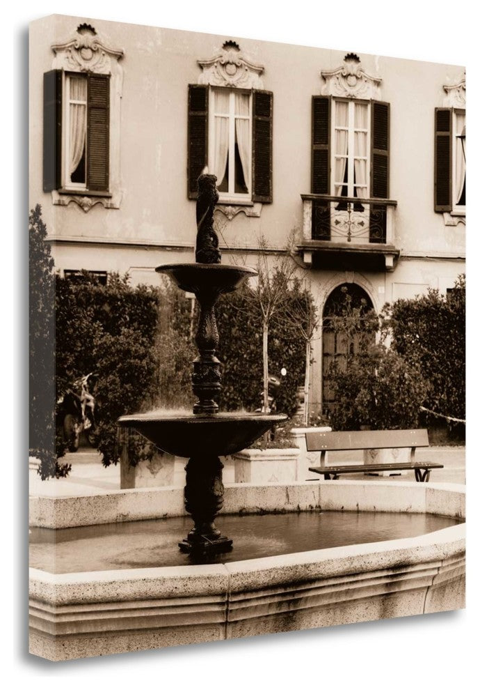 "Piazza Lombardy" By Alan Blaustein, Giclee Print on Gallery Wrap Canvas