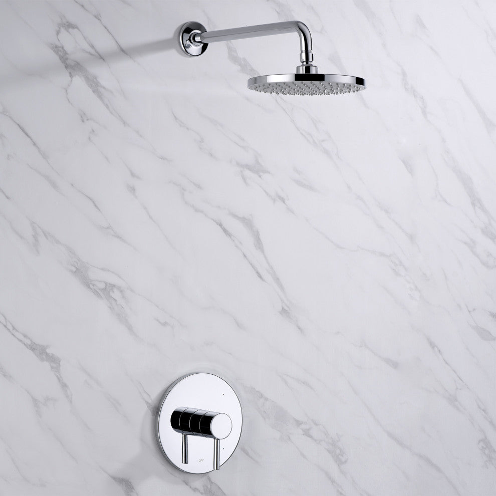 Luxier SS-B01-T Rainfall Shower Faucet Set, Chrome