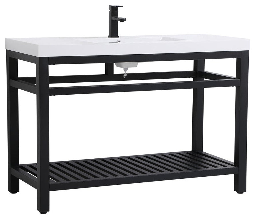 Home Living 22" Modern Black-Light Bathroom Vanity