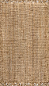 Para Hand Woven Area Rug, Natural, 8 X 10