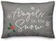 Gray Angels, The Snow 20x14 Spun Poly Pillow
