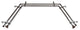 Maurice 13/16" Bay Window Double Curtain Rod, Cocoa